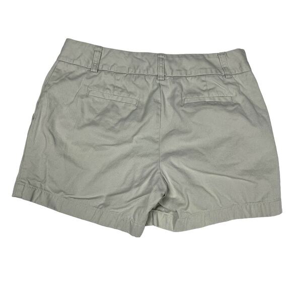 J. Crew Chino Shorts City Fit Mid Rise Light Stone Khaki Women's 4 Casual Cotton - Picture 2 of 9